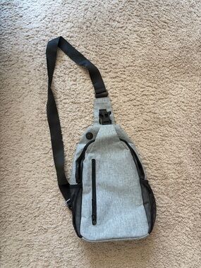 Men's Grey Sling Crossbody Bag - Casual Everyday Carry